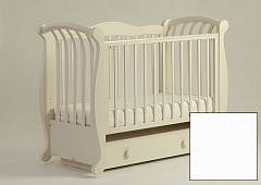 БИ 555.2 "Магнолия" кроватка маятниковая поперечная с декором №019